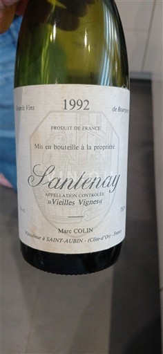 Bourgogne Santenay Marc Colin Vieilles Vignes 1992