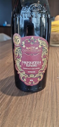 Vénétie Valpolicella Ripasso Cantine di Ora 2016