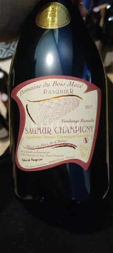 Valle della Loira Saumur-Champigny Domaine Bois Mozé Pasquier 2017