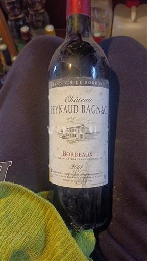 Vin Rouge sec Château Peynaud Bagnac 1999 France Bordeaux AOC