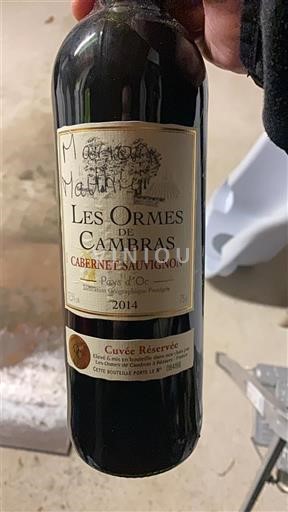 Languedoc in Roussillon Pays d'Oc Les Ormes de Cambras Réservée 2014