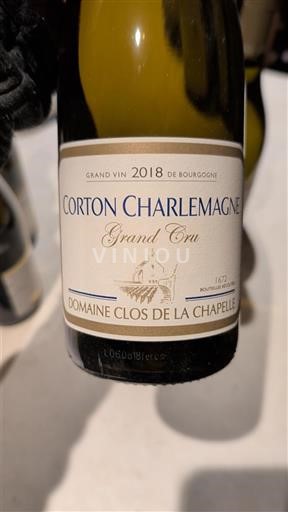 Bourgogne Corton-charlemagne Grand Cru Domaine Clos de la Chapelle 2018
