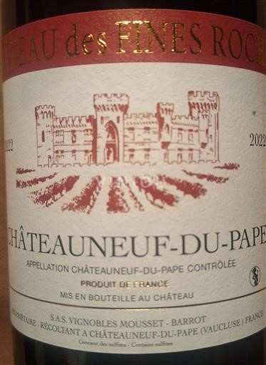 Valle del Rodano Châteauneuf-du-Pape Les Fines Roches 2022