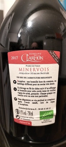 Langvedok Minervois Domaine Cailhol Gautran 2017