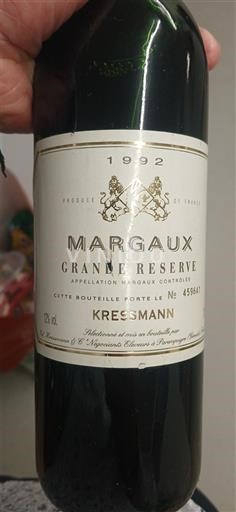 Bordeaux Margaux Kressmann Grande Réserve 1992