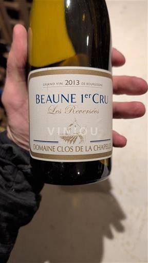 Borgonha Beaune Premier Cru Domaine Clos de la Chapelle Les Reversées 2013