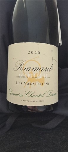 Bourgogne Pommard Domaine Chantal Lescure Les Vaumuriens 2020
