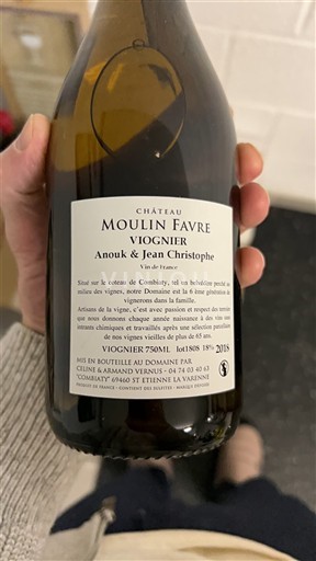 Alpes và các vùng Rhodanien Alpilles Château Moulin Favre Viognier 2018