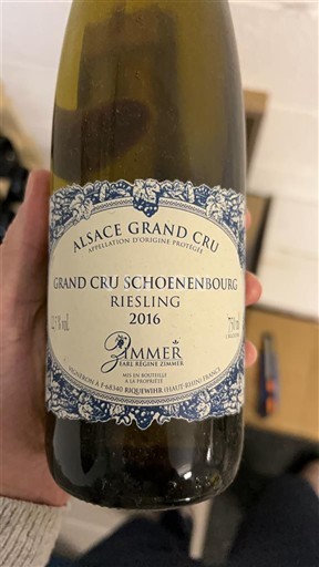 Alsacia No especificado Grand Cru Zimmer Grand Cru Schoenenbourg 2016