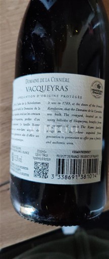 Valle del Rodano Vacqueyras Domaine La Curnière 2023