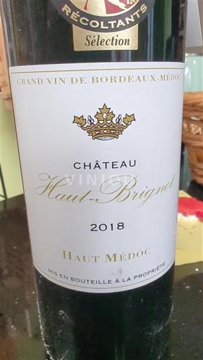 Bordeaux Haut-Médoc Château Haut-Brignol 2018