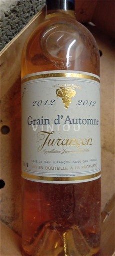 Tây Nam Jurançon Cave de Gan Jurançon Grain d'automne 2012