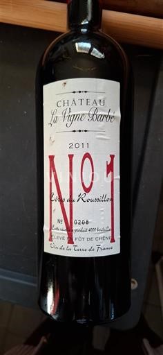 Roussillon Côtes du Roussillon Château La Vigne Barbe No 1 2011