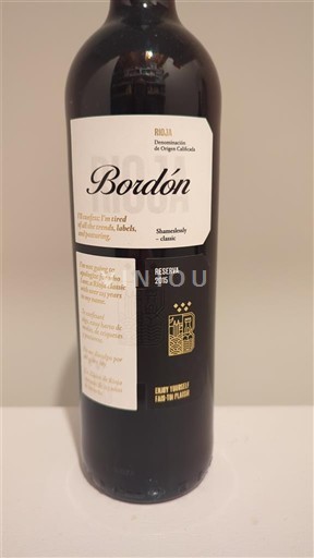 La Rioja Rioja Bordón Reserva 2015
