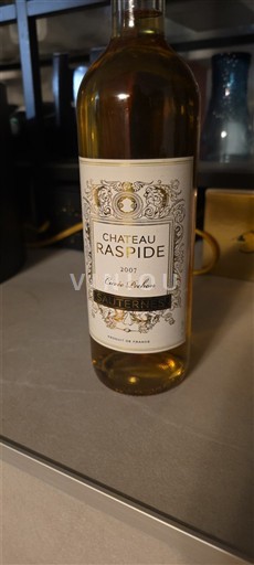Bordeaux Sauternes Château Raspide Sélection 2007