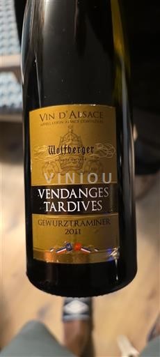 Alsácia Vendanges Tardives Wolfberger Vendanges Tardives 2011