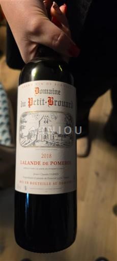 Bordeaux Lalande-de-pomerol Domaine Petit-Brouard 2018