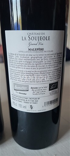 Langvedok Malepère Château La Soujeole Grand Vin 2022