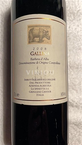 Piemonte Barbera d'Alba La Spinetta Gallina 2008