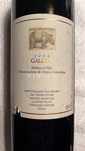 Piemonte Barbera d'Alba La Spinetta Gallina 2006