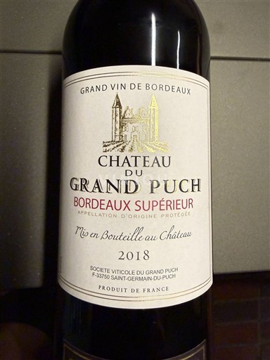 Burdeos Bordeaux superior Château Grand Puch 2018