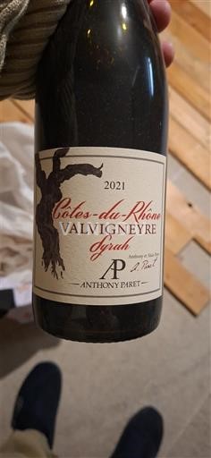 Thung lũng Rhône Côtes-du-rhône Anthony Paret Valvigneyre Syrah 2021