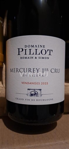 Bourgogne Mercurey Premier Cru Domaine Pillot En Sazenay 2023