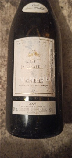 Thung lũng sông Loire Jasnières Domaine La Chapelle 2003