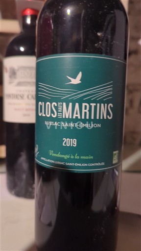 Bordeaux Lussac-saint-émilion Les Hauts Clos Martins 2019