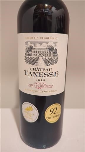 Bordeaux Cadillac-côtes-de-bordeaux Château Tanesse 2018