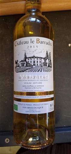 Tây Nam Monbazillac Château Le Barradis 2015