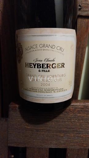 Alsace Không được chỉ định Grand Cru Jean-Claude Heyberger & Fille 2004