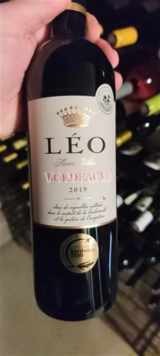 Víno Rouge sec Sans Sulfite Léo 2019 Francie Bordeaux AOC