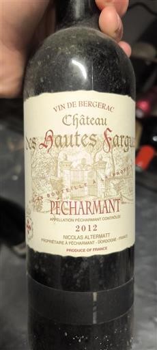 Tây Nam Pécharmant Château S Hautes Fargues 2012