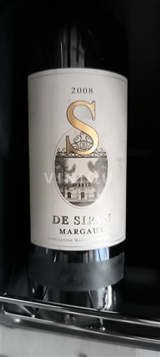 Bordeaux Margaux Château Siran S de Siran 2008