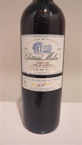 Bordeaux Cadillac-côtes-de-bordeaux Château Melin 2019