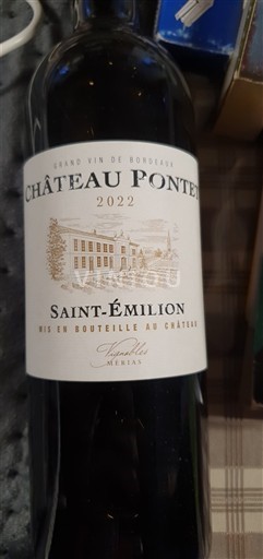 Bordeaux Saint-Émilion Château Pontey 2022