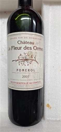 Bordeaux Pomerol Château La Fleur des Ormes 2007