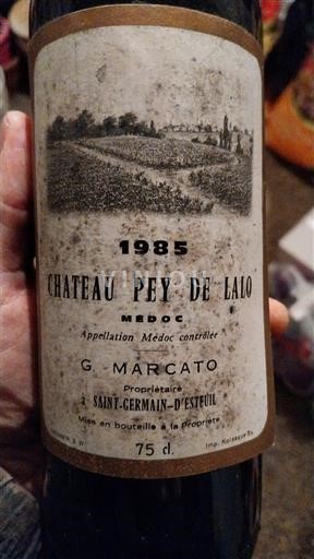 Bordeaux Médoc Château Pey de Lalo 1985