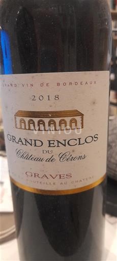 Bordeaux Graves Château Cérons Grand Enclos 2018