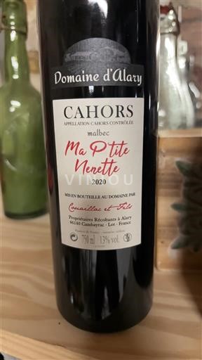 Tây Nam Cahors Domaine Alary Ma P'tite Nenette 2020