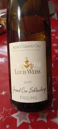 Alsacia No especificado Grand Cru Louis Weiss Grand Cru Schlossberg 2019
