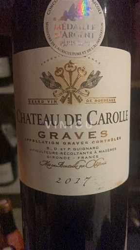 Bordeaux Graves Château Carolle 2017