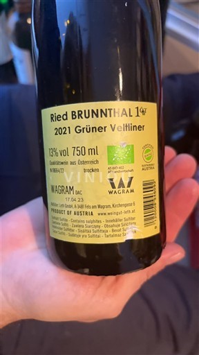 Hạ Áo Wachau DAC Wagram Ried Brunnthal 1ÖTW 2021