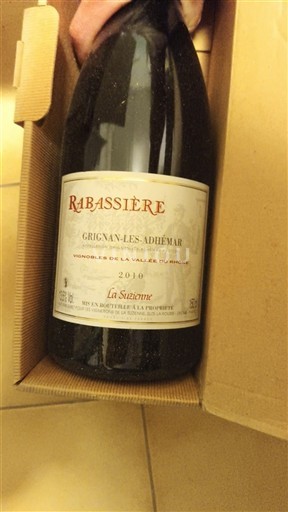 Rhône Valley Grignan-les-Adhémar Rabassière La Suzienne 2010