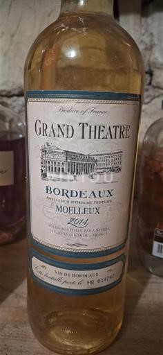 Vini Blanc moelleux Grand Theatre 2014 Francia Bordeaux AOC