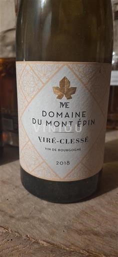 Bourgogne Viré-clessé Domaine Mont Épin 2018