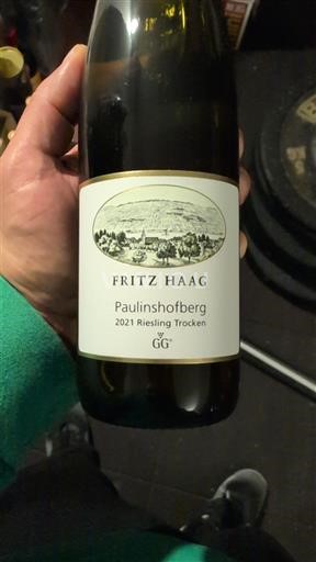 Mosel Moselle Grand Cru Fritz Haag Paulinshofberg 2021