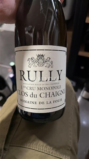 Borgonha Rully Premier Cru Domaine La Folie Clos du Chaigne 2021