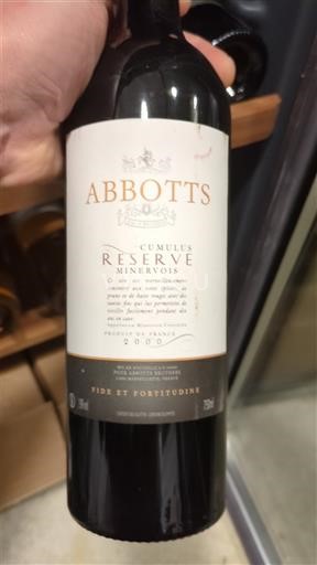 Langvedok Minervois Abbotts Cumulus Réserve 2020